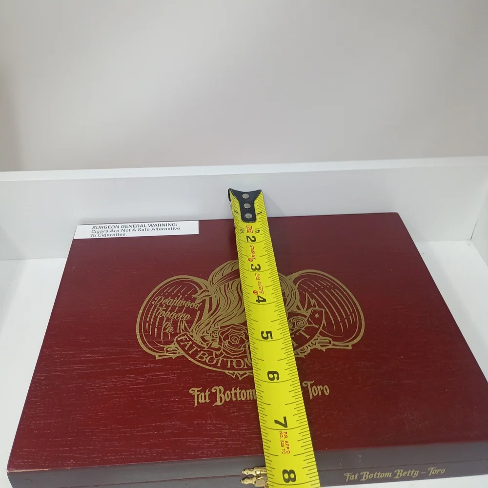 Red and Black Cigar Box with Gold Logo